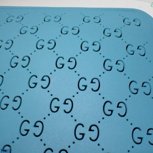 Gucci tote silica perforated GG logo in light blue - Picture 9 of 12